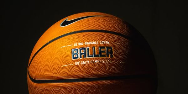 Close up of sports equipment on dark background